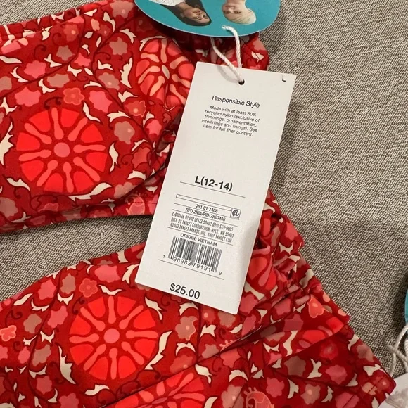 Rhode x Target Floral Print High Waist Bikini Bottom and Top- NEW WITH TAGS - Picture 8 of 11